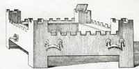 Kohlebecken in Form einer Festung. Abguss eines in Neapel befindlichen Geräts (modern)