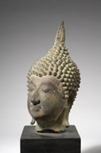 Buddhakopf mit Flammen-Ushnisha